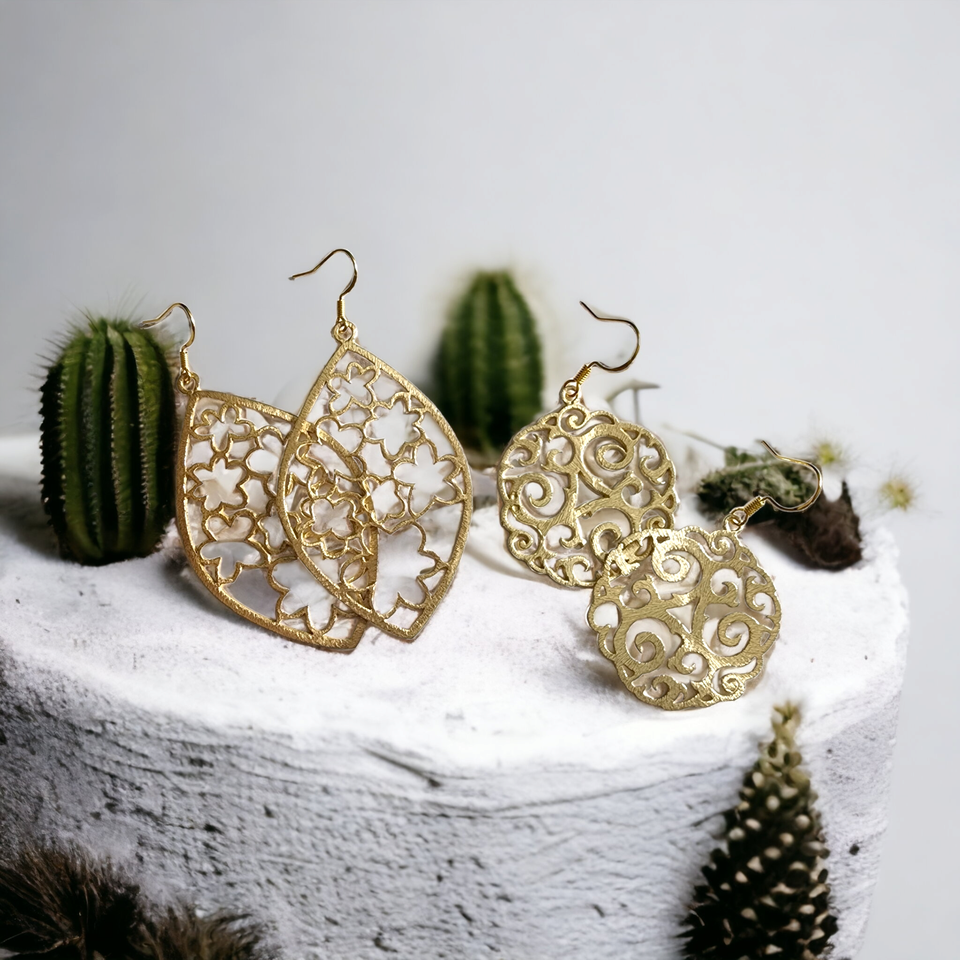 The Misty Brass Earrings