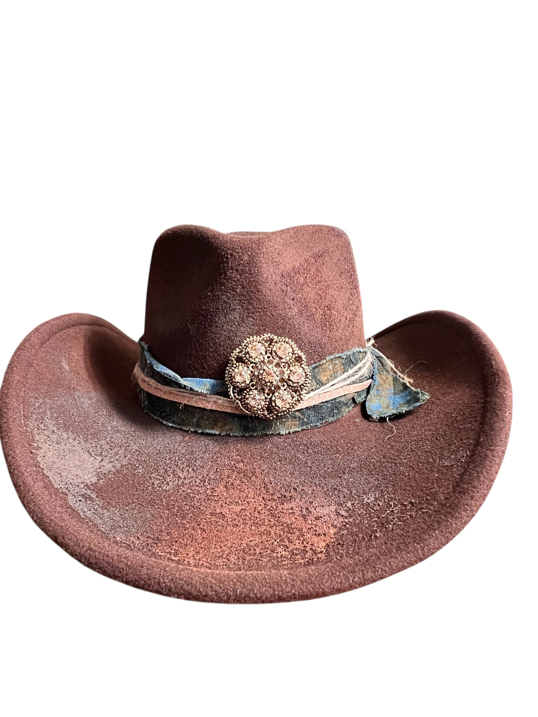 The Rusted Rose Felt Cowboy Boho Hat