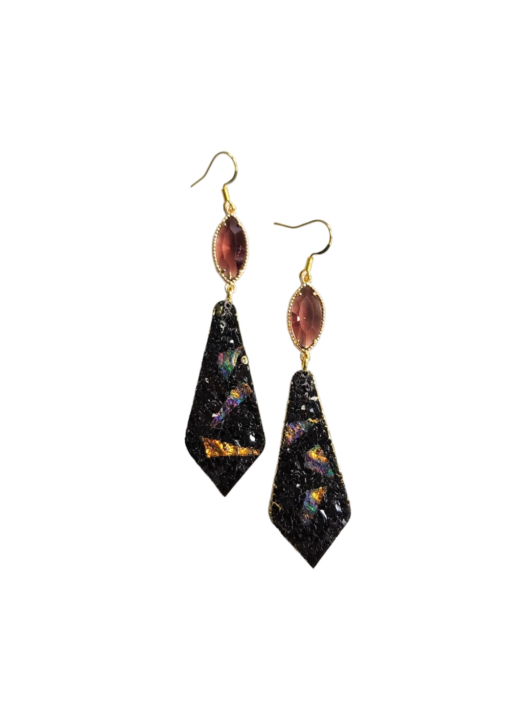 The Resin Gem Tie Earring Collection