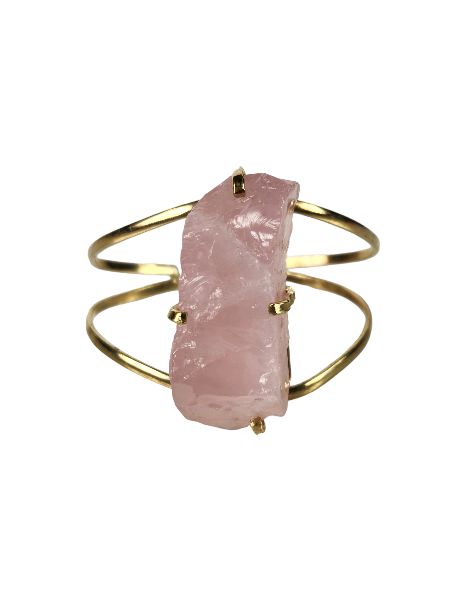 The Valor Pink Quartz Cuff Bracelet Fabulina Designs