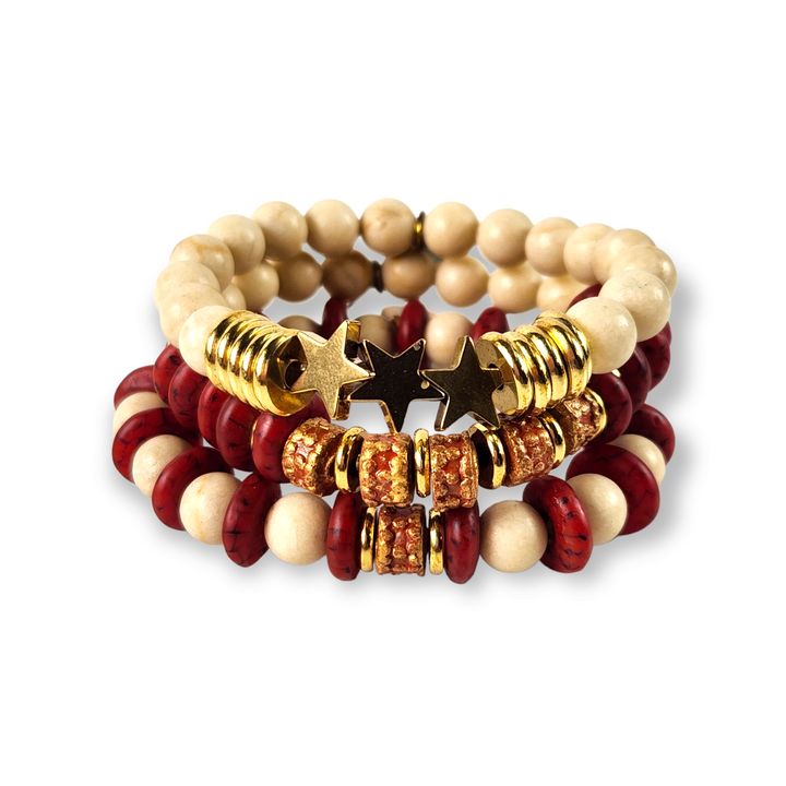 The Mai Stretch Riverstone Bracelet Set