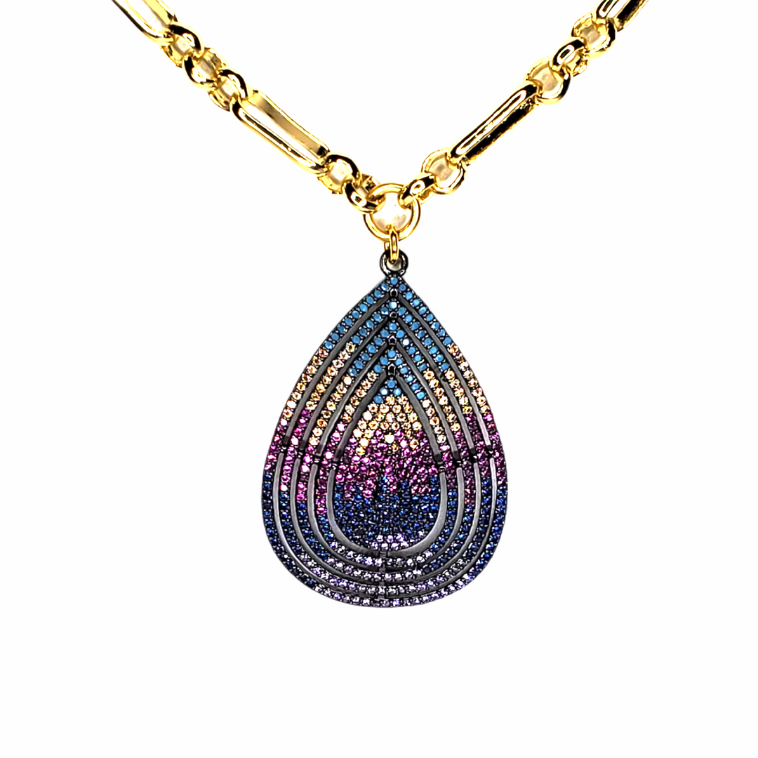 The Rita Multicolored CZ Diamond Necklace