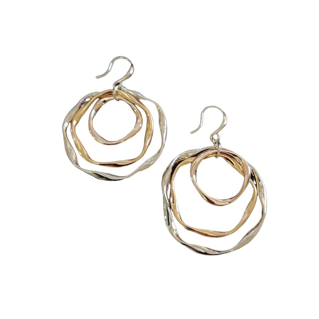 The Holly Gold and Silver Hoop Earrings