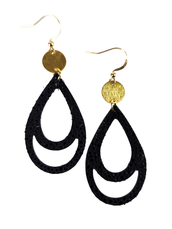 The Diana Leather Teardrop Earring Collection