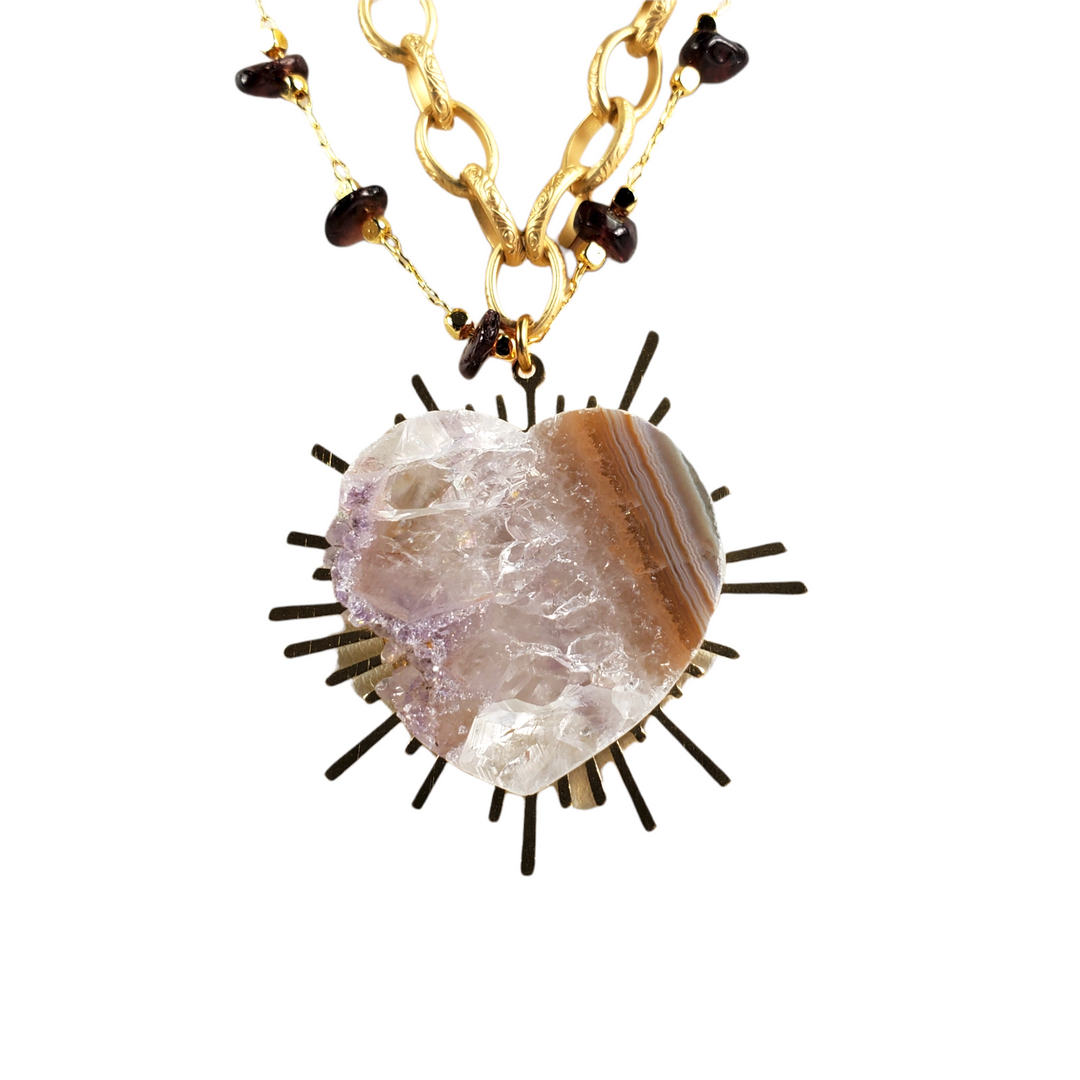 The Deliah Amethyst Stalactite Heart Collection