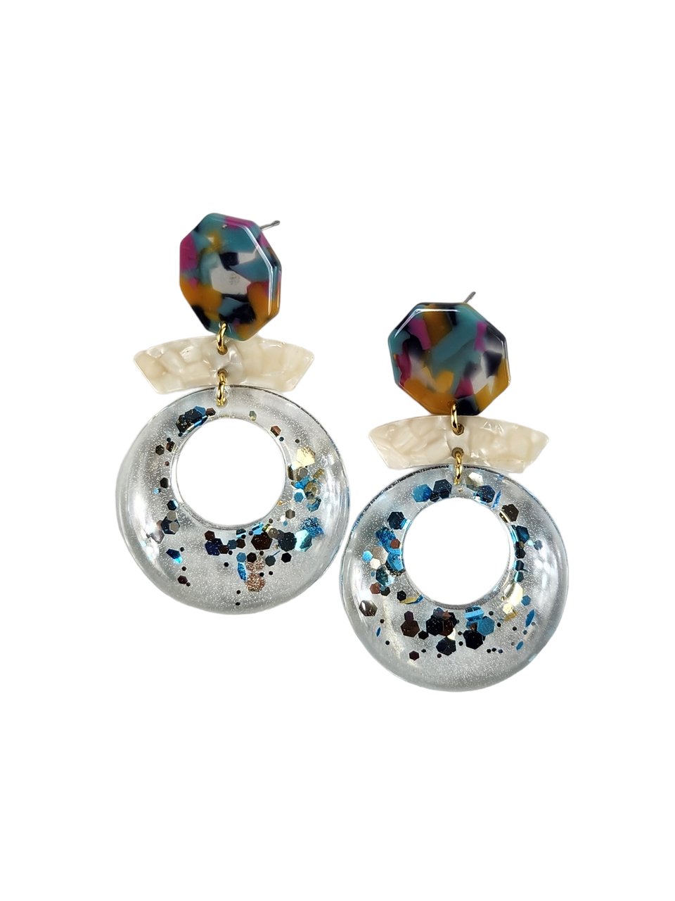 The Lucy Glitter Resin Earring Collection