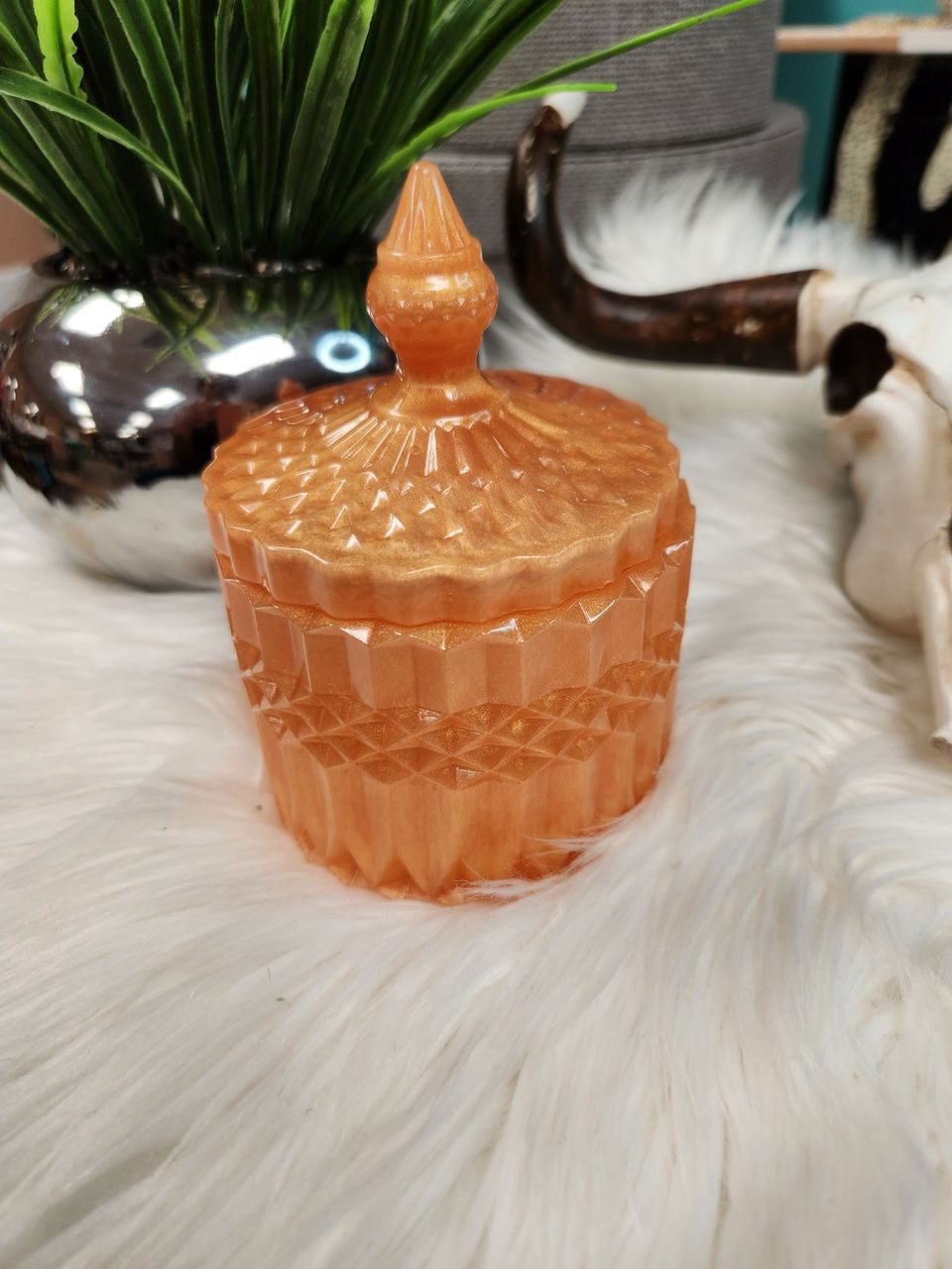 The Carley Resin Trinket Container