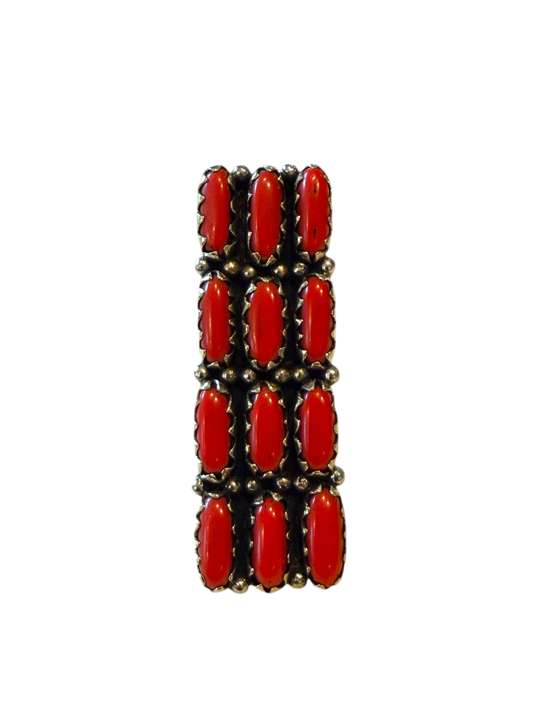 The Scarlett Skyline Coral Statement Ring -572
