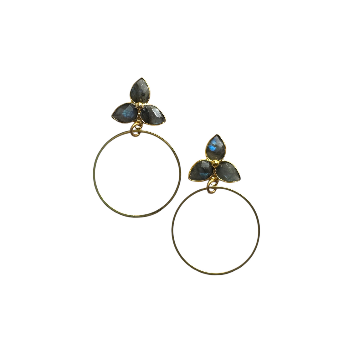 The Lorna Labradorite Hoop Earrings