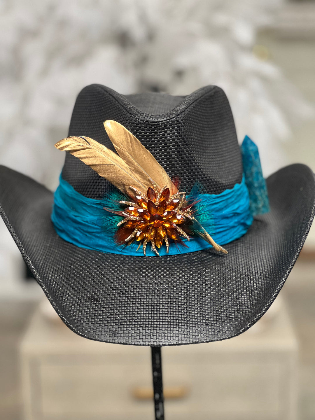 The Blue Silk Boho Cowboy Hat
