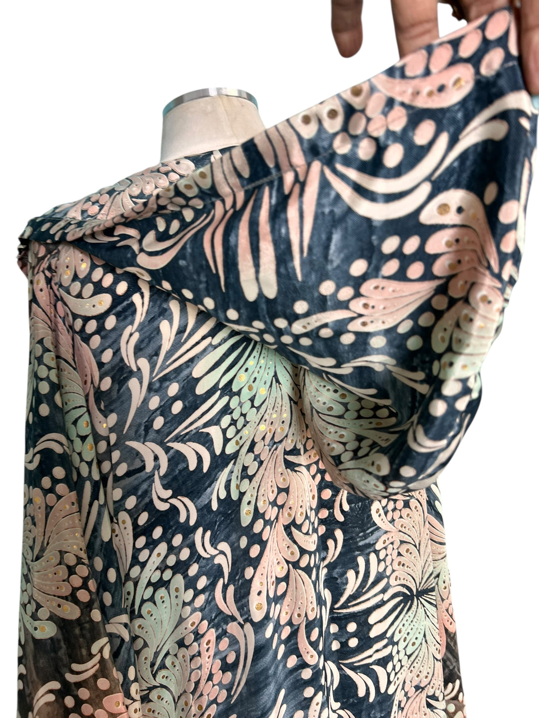The Desert Petals Silk Kimono Dress Set