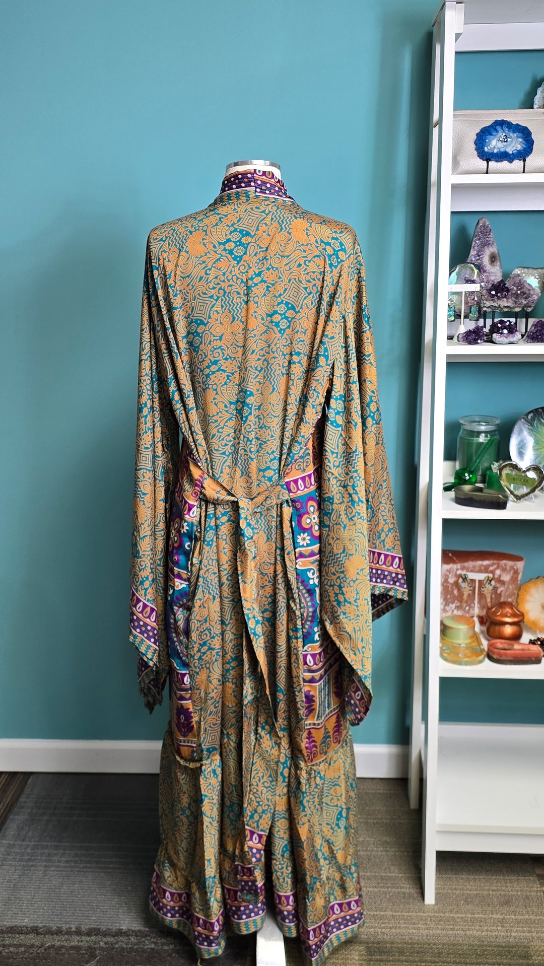 The Celestial Bazaar Vintage Sari Silk Kimono