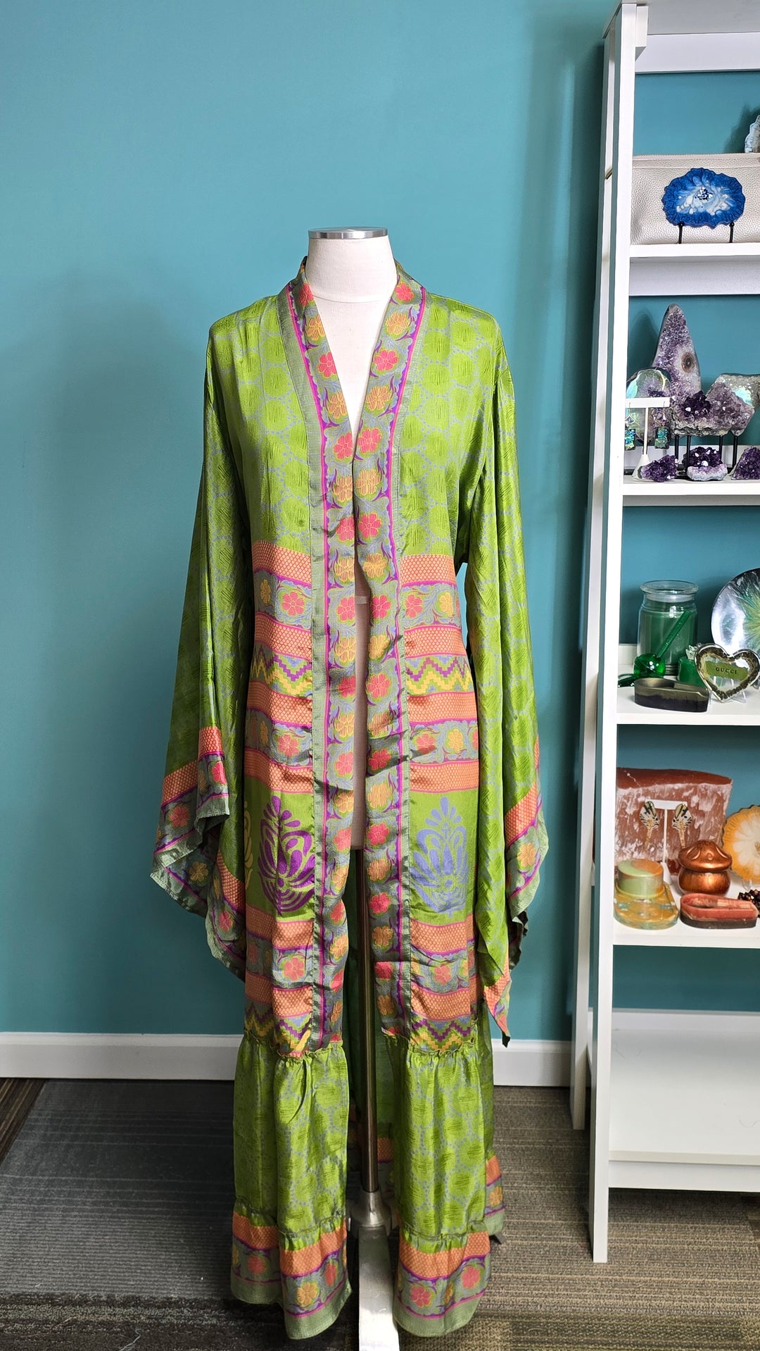 The Wild Garden Muse Vintage Sari Silk Kimono
