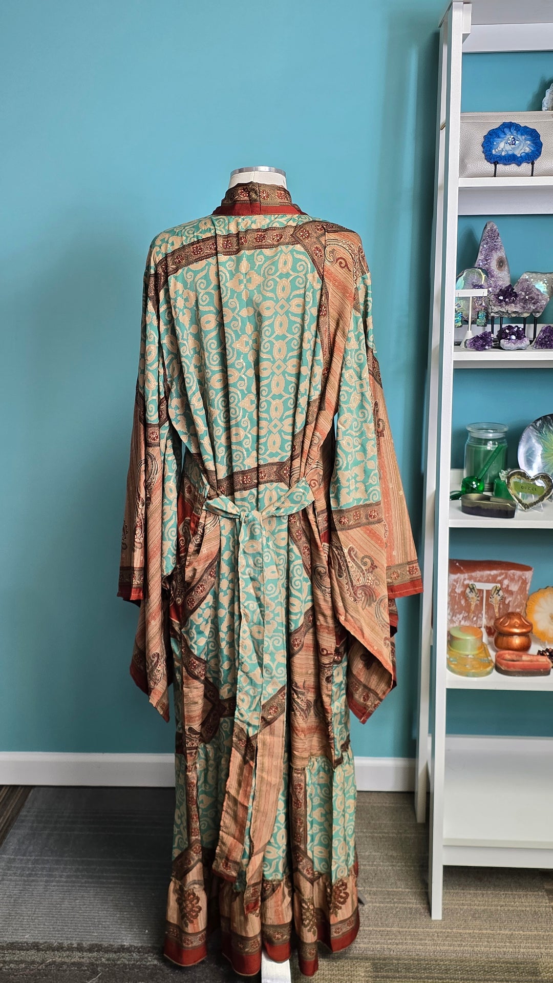 The Autumn Caravan Vintage Sari Silk Kimono