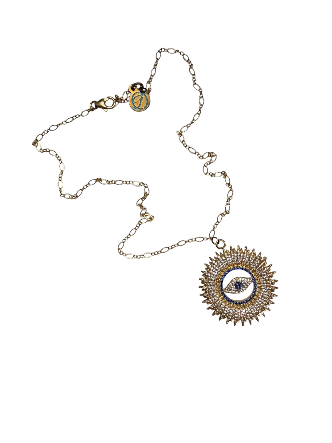 The Pavé Gold Filled Eye Necklace