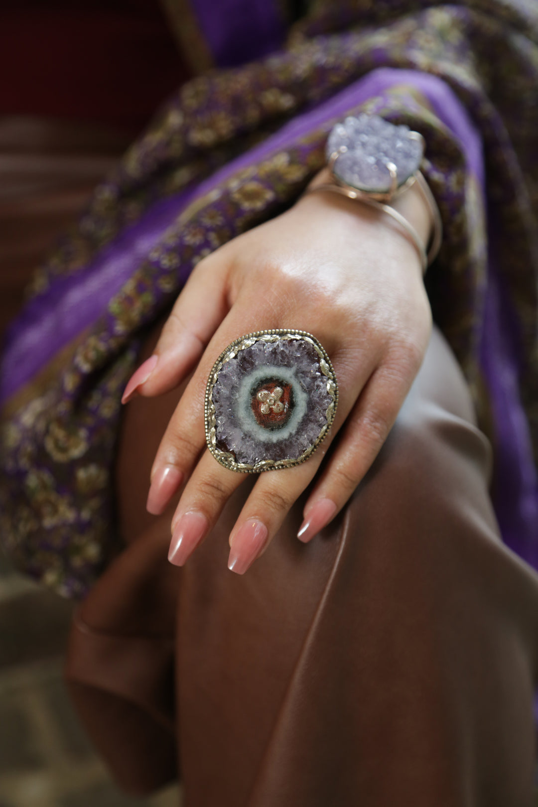 The Amethyst Stalactite Ring Collection