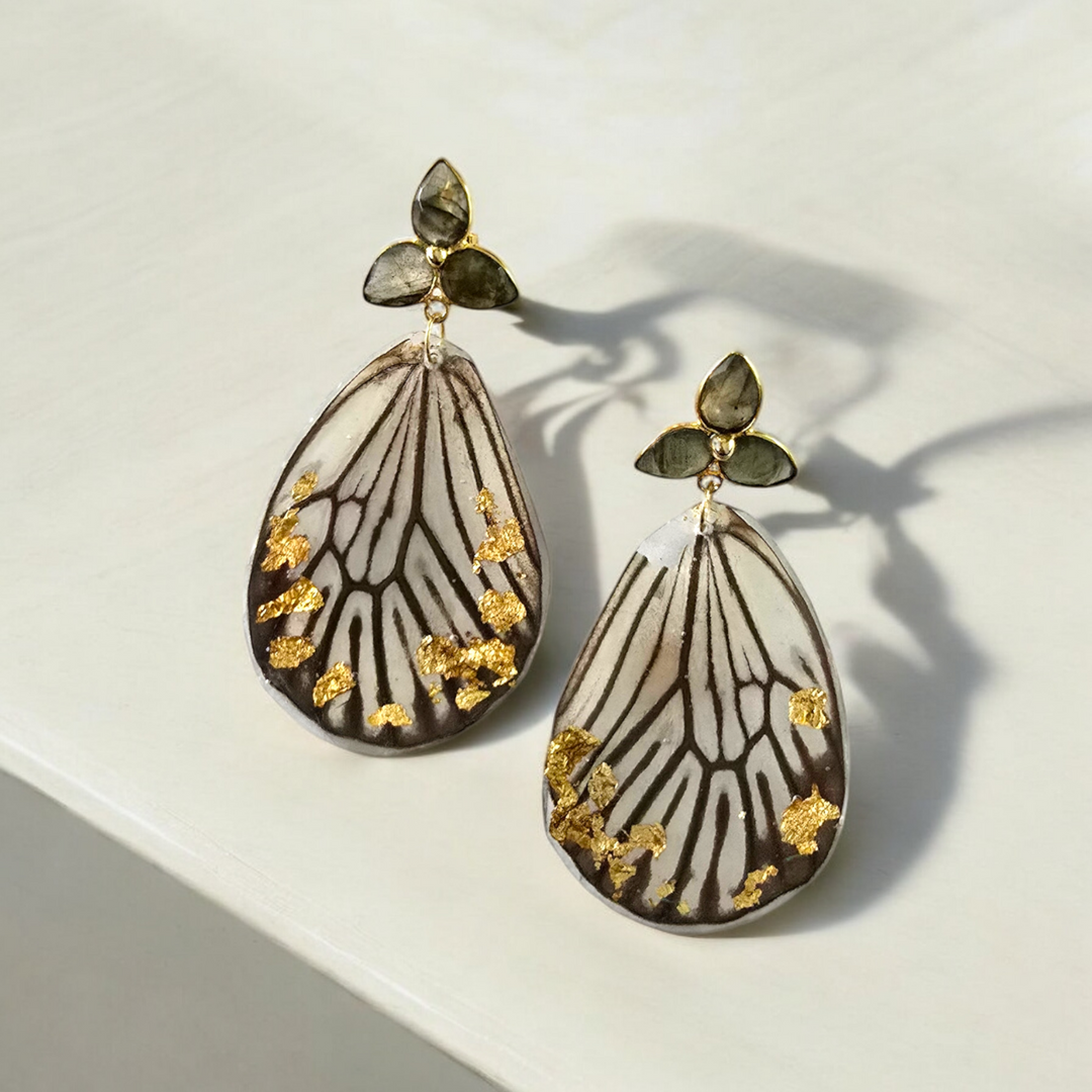 The Rice Paper Real Butterfly Earrings