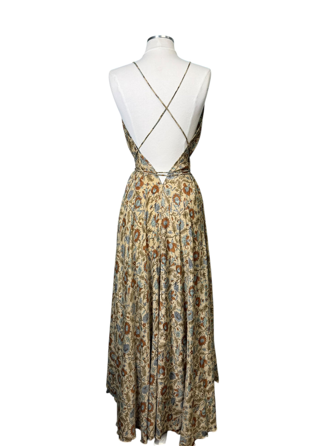 The Desert Empress Vintage Silk Two-Piece Set - Kimono Duster & Point Dress