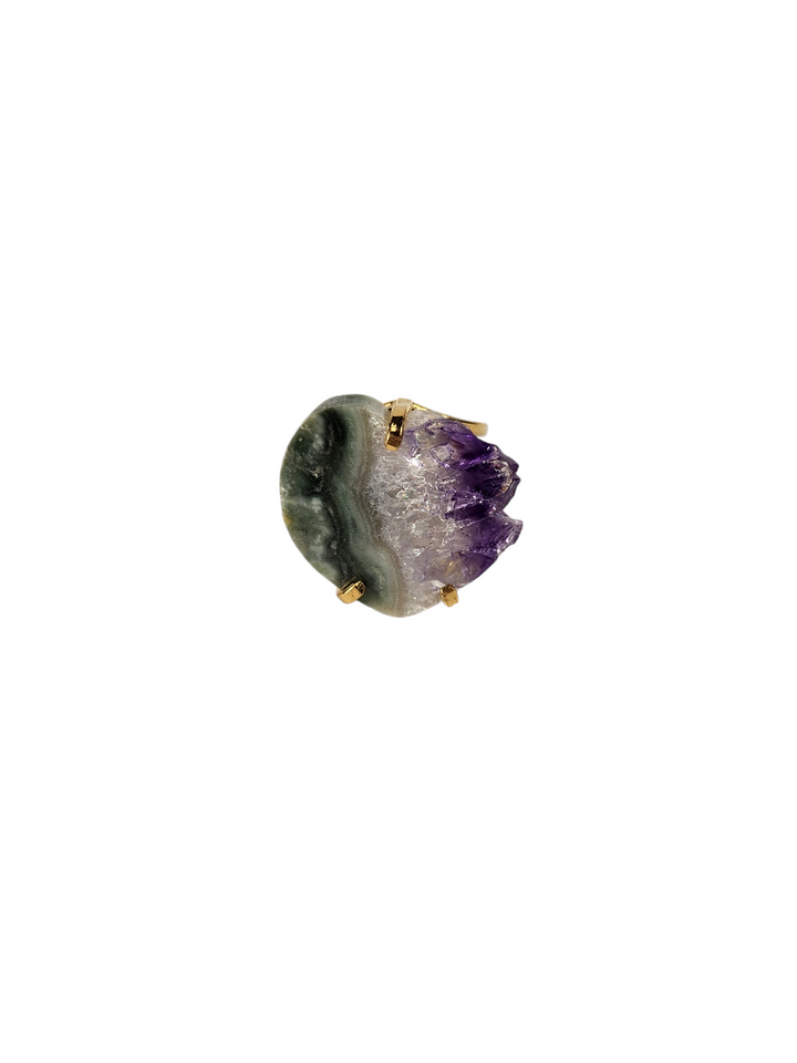 The Hazel Amethyst Stalactite Ring Collection