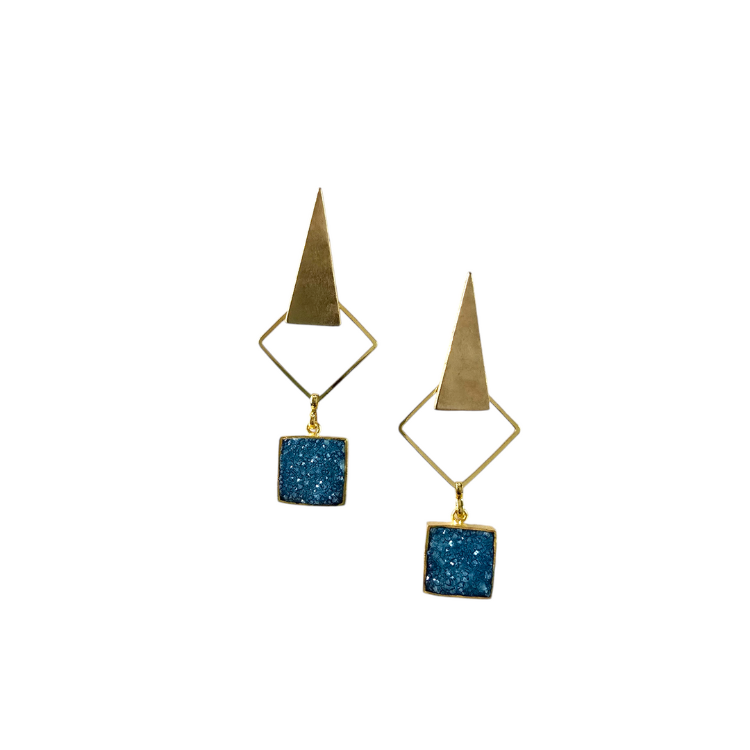 The Blue Sugar Druzy Earrings