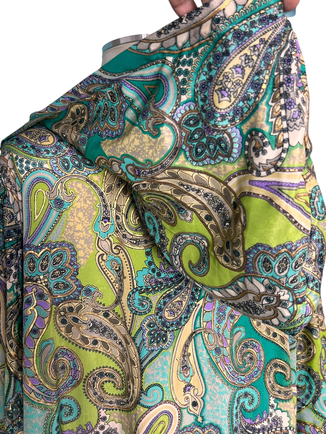 The Verdant Majesty Silk Kimono Dress Set