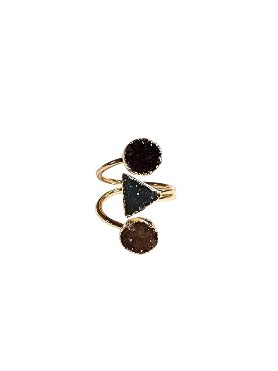 The Jane Gold Triple Druzy Ring Collection