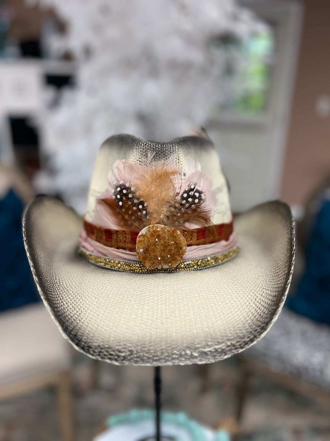 The Citrine Cluster Cowboy Boho Hat