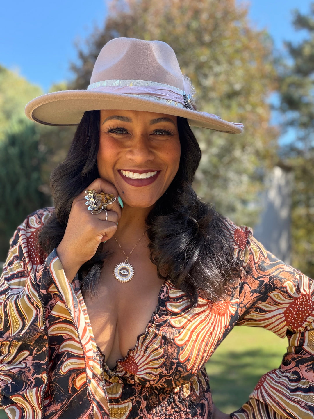 The Amber Bloom Silk Designer Dress