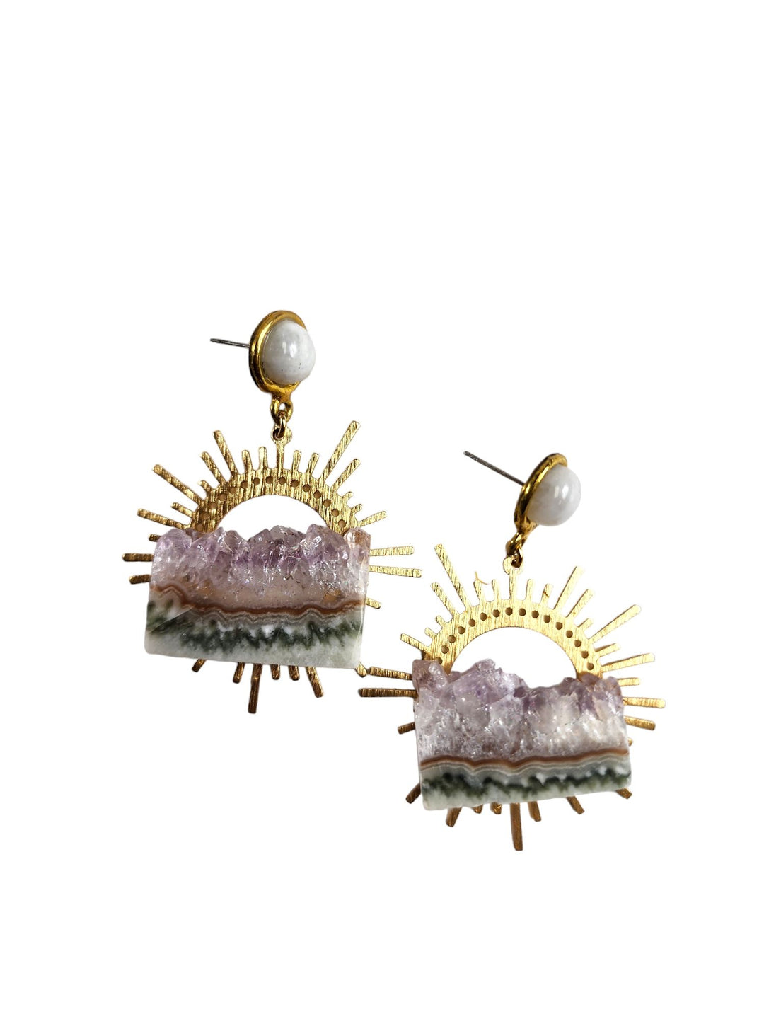 The On The Horizon Amethyst Stalactite Earring Collection