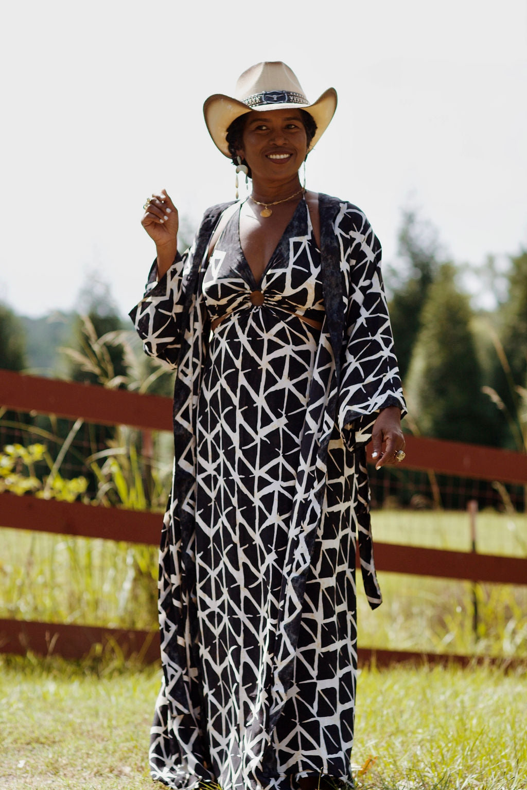 The Black Geo Kimono Collection