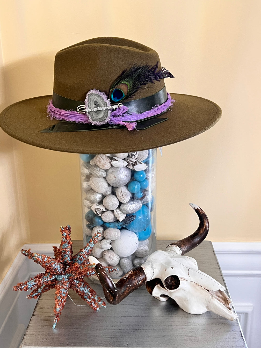 The Regent Amethyst Stalactite Boho Fedora Hat