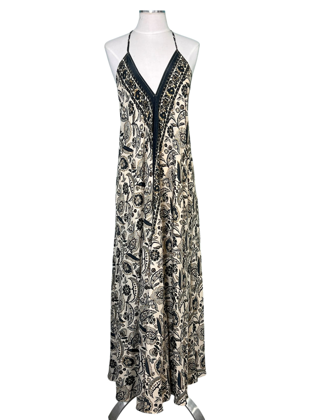 The Noir Garden Silk Kimono Dress Set