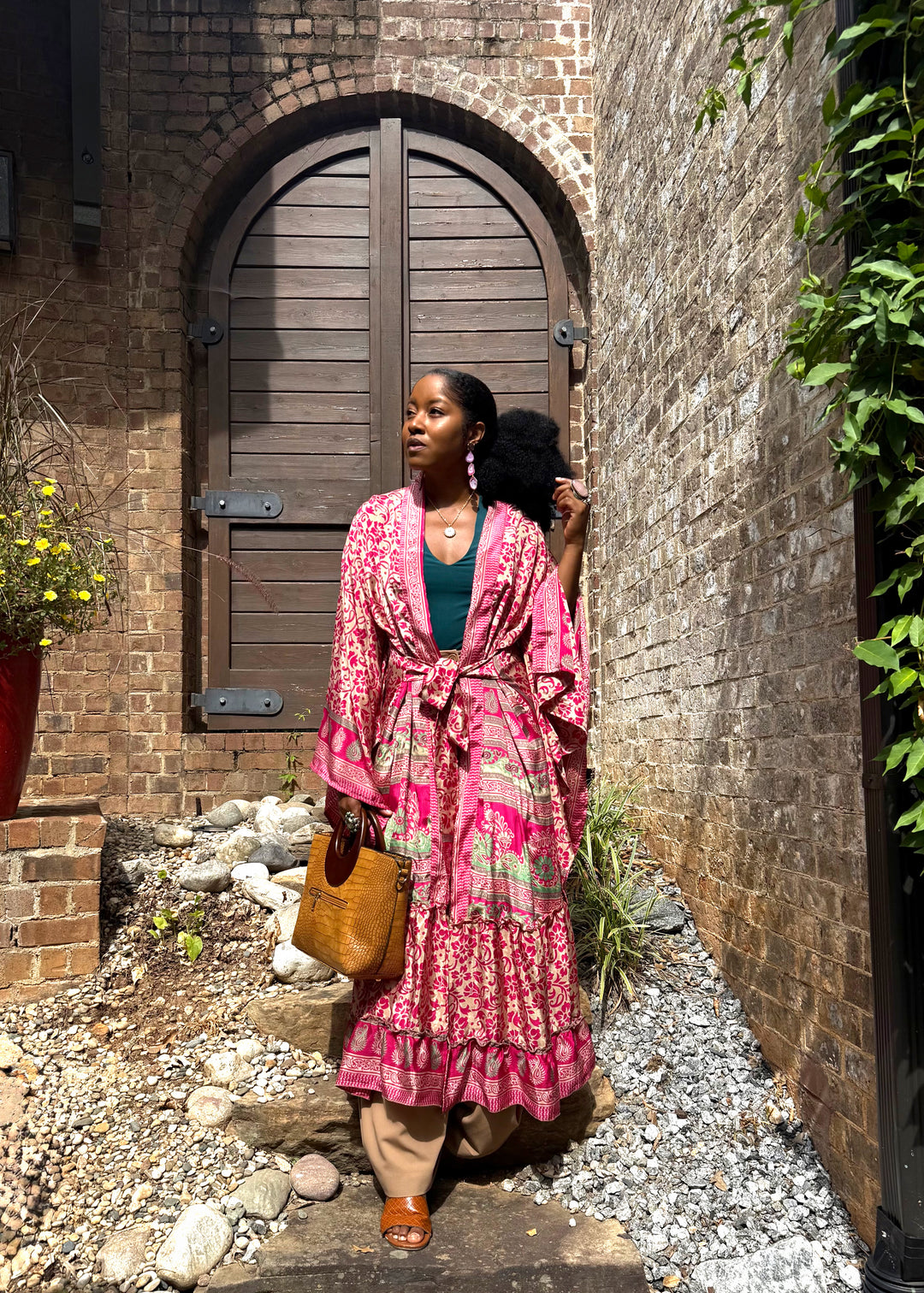 The Desert Rose Vintage Sari Silk Kimono
