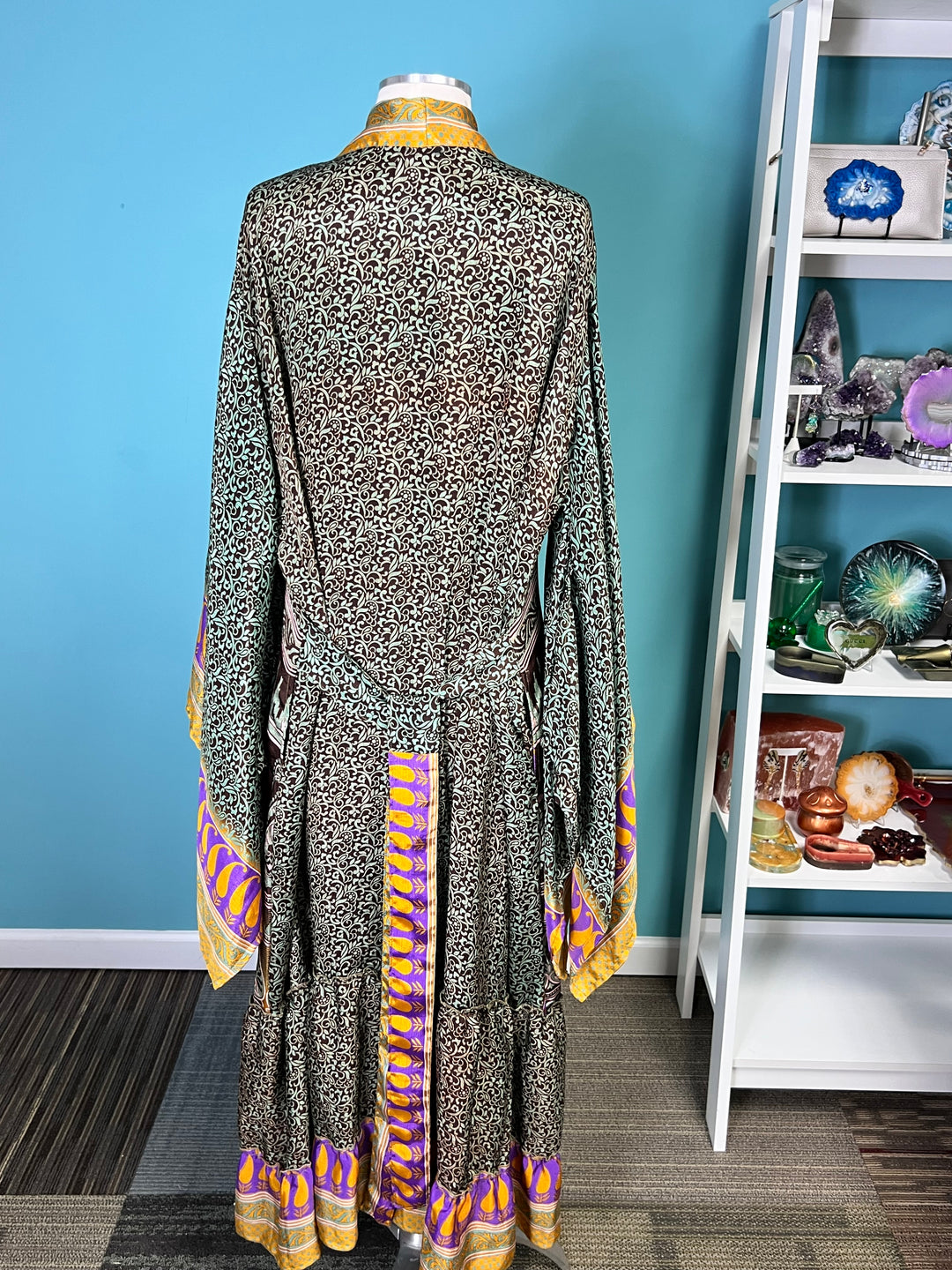 The Chocolate Muse Vintage Sari Silk Kimono