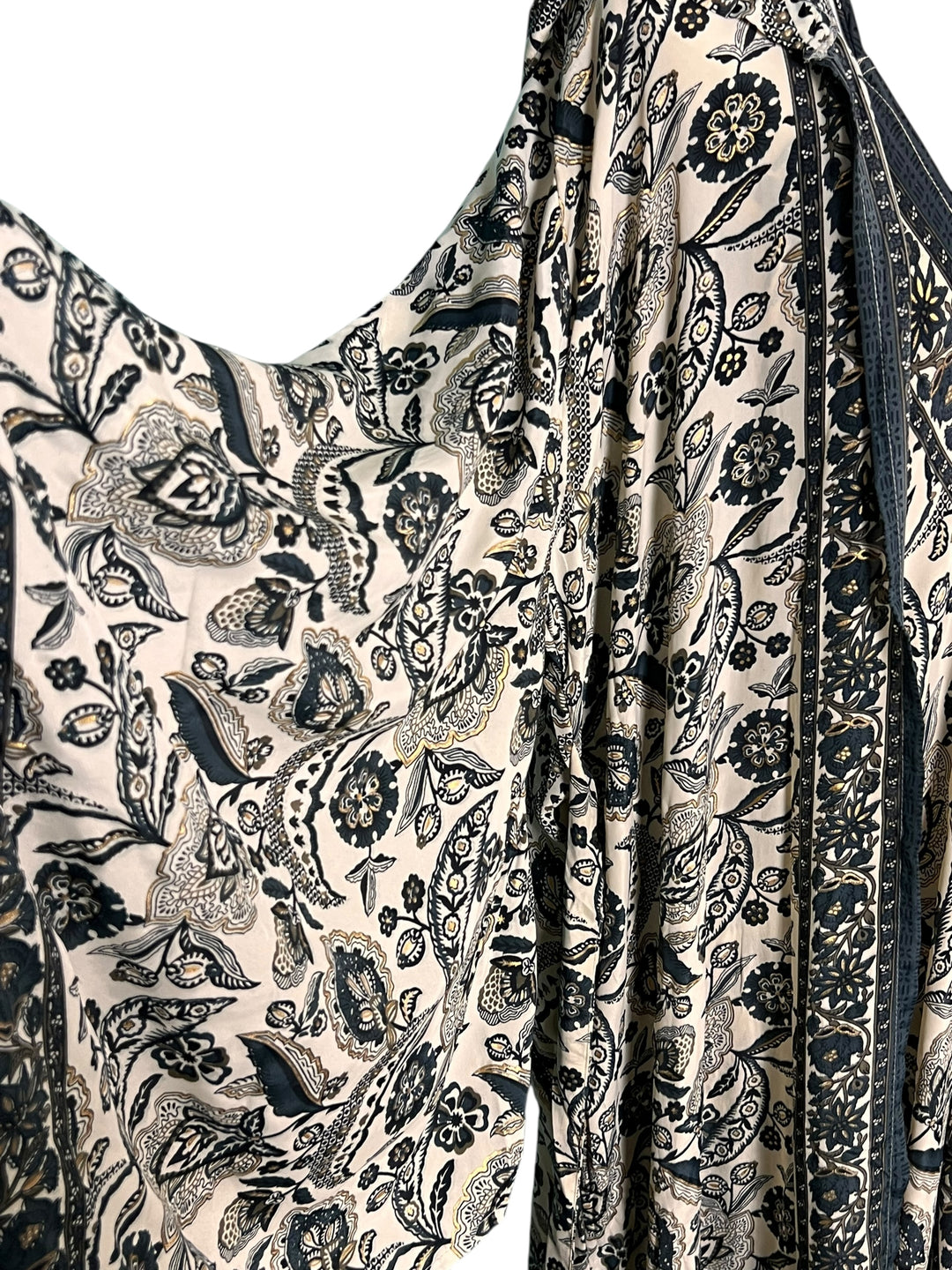 The Noir Garden Silk Kimono Dress Set