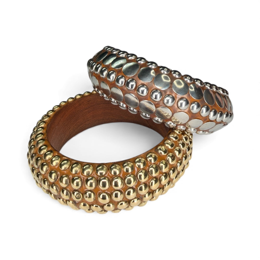 The Wood Studded Bangle Collection