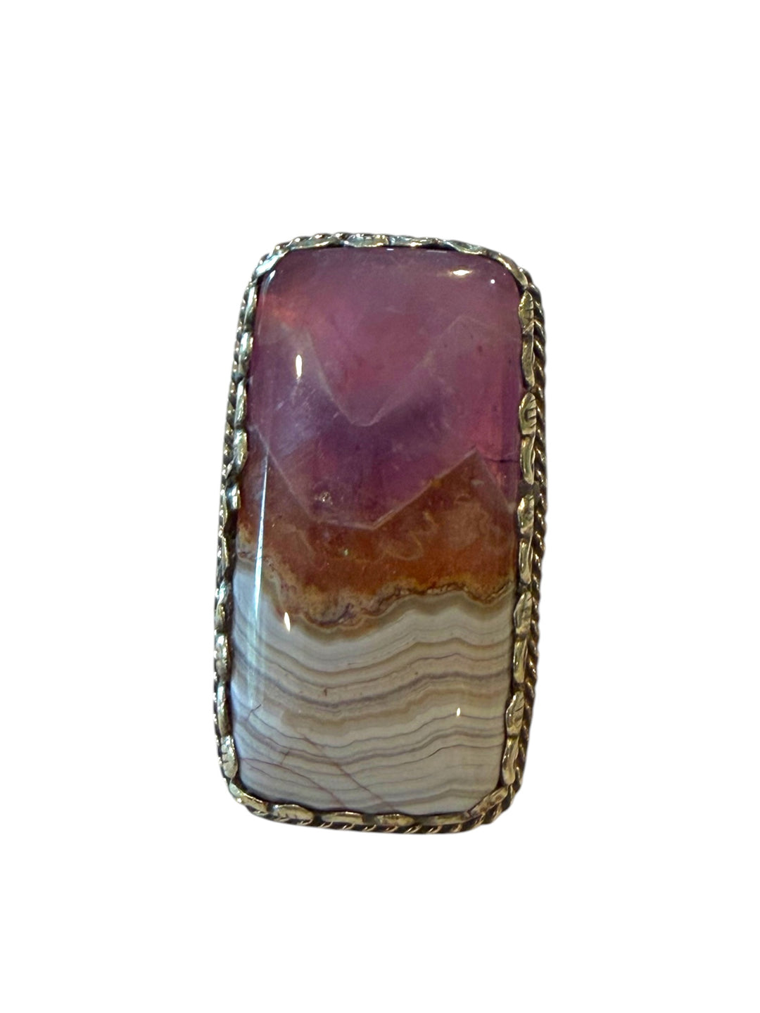 The Painted Desert Agate Banded Statement Ring-580