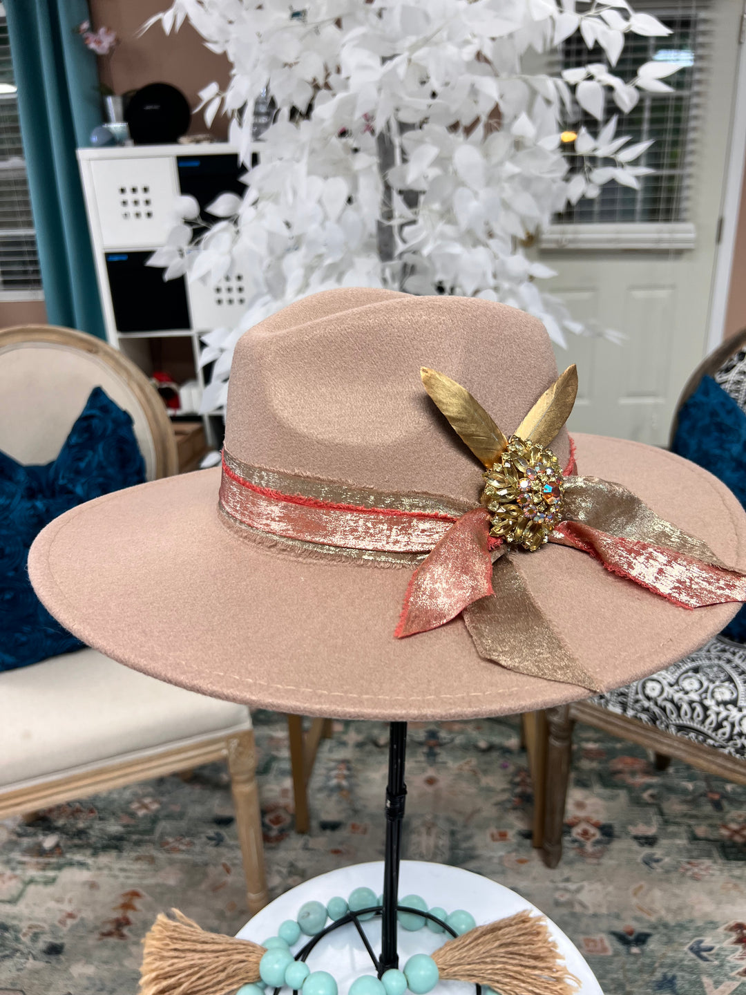 The Golden Horizon Boho Fedora Hat