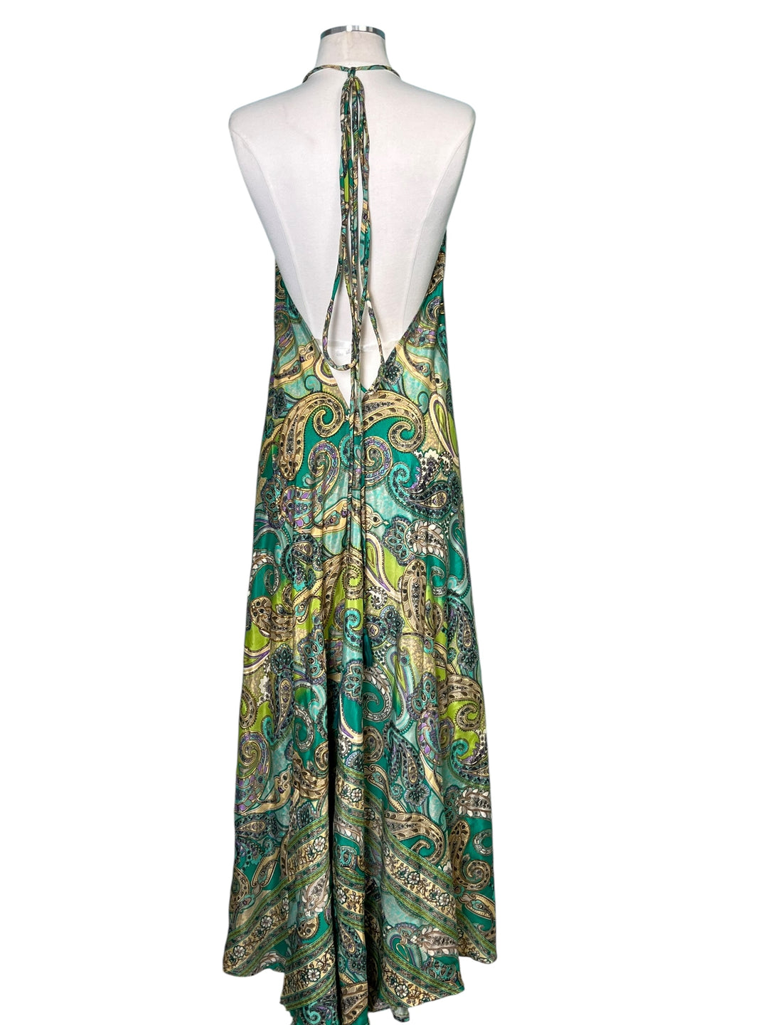 The Verdant Majesty Silk Kimono Dress Set