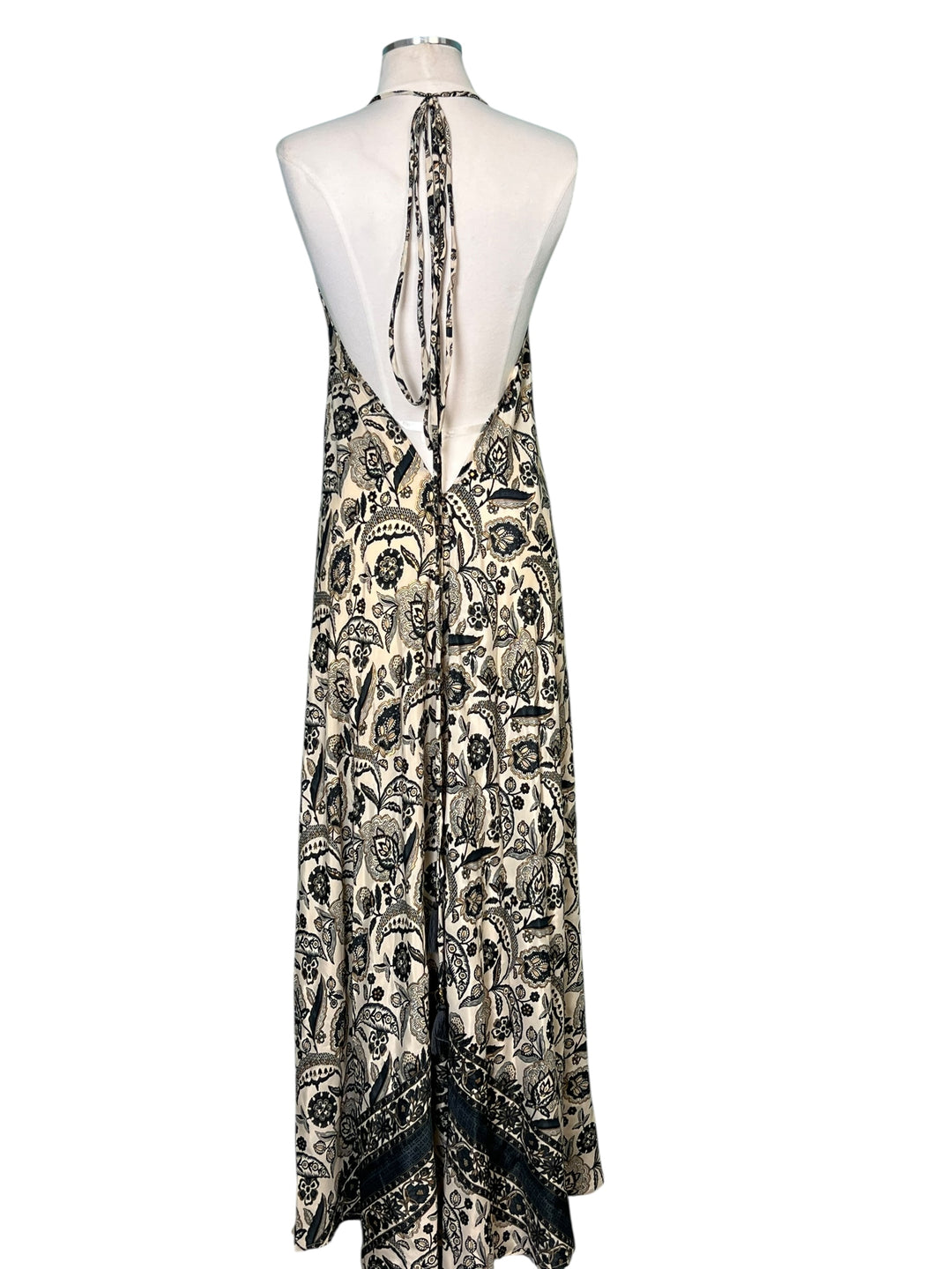 The Noir Garden Silk Kimono Dress Set