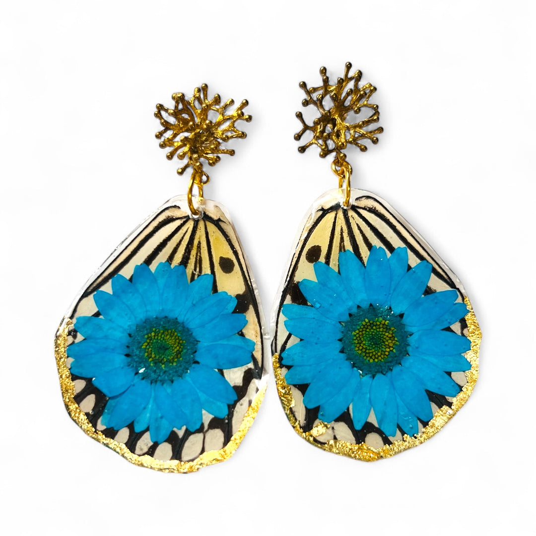 The Real Butterfly Blue Paper Kite Post Earrings Collection