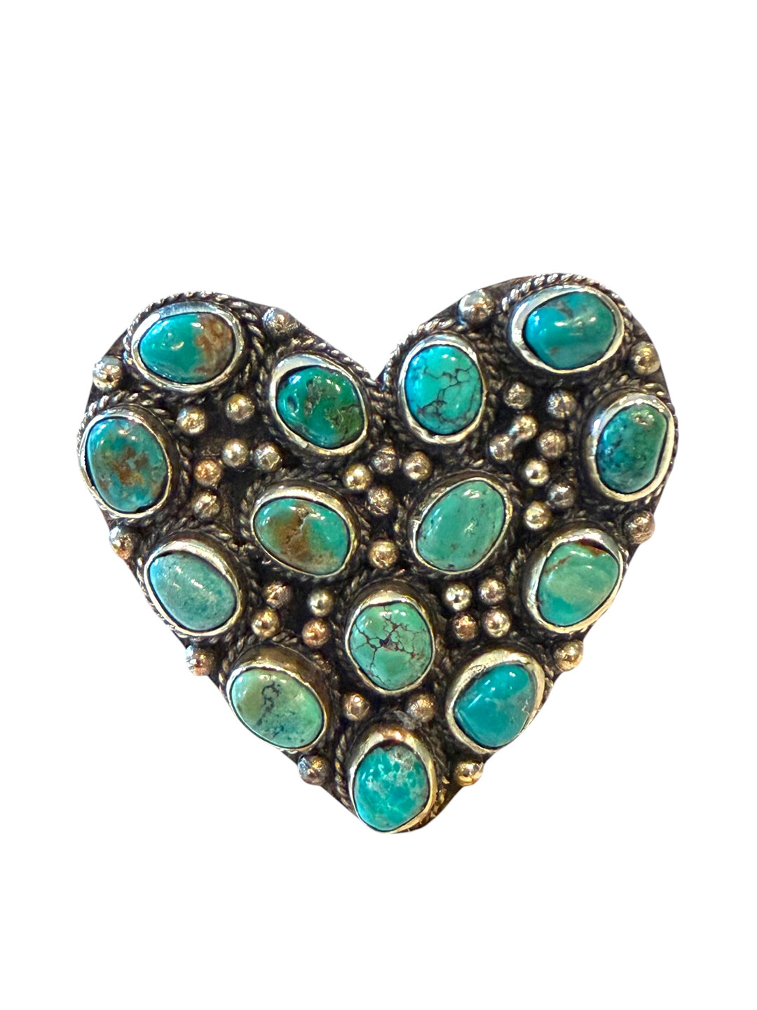 The Love Mosaic Turquoise Heart Statement Ring-573
