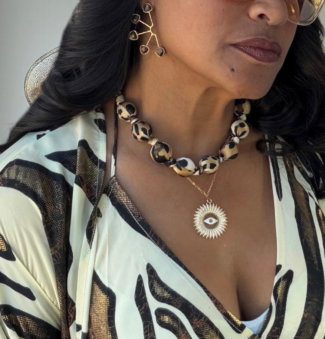 The Pavé Gold Filled Eye Necklace