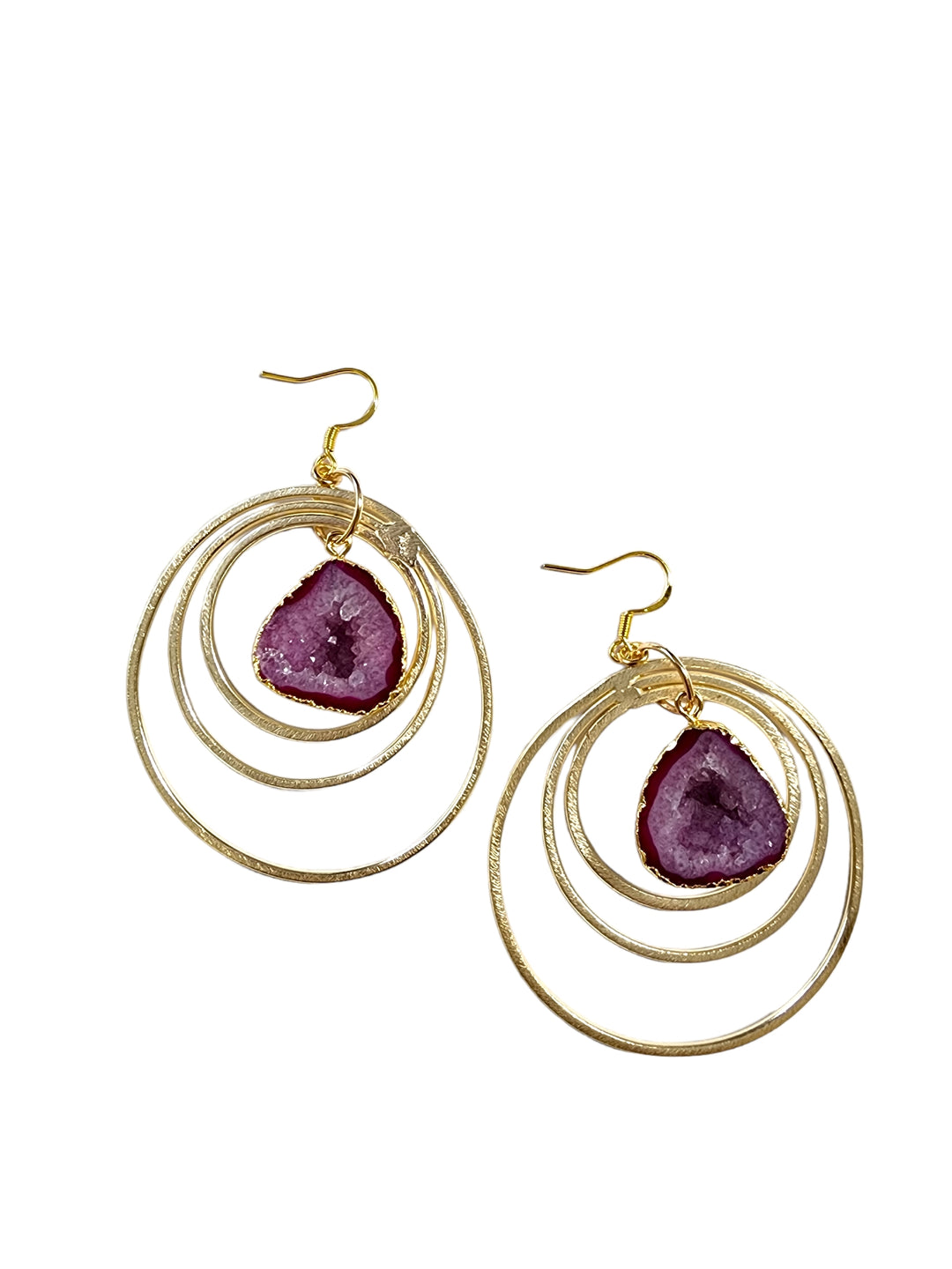 The Geode Triple Hoop Earring Collection