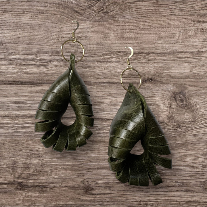 The Sahara Twist Leather Earring Collection