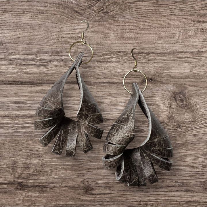 The Sahara Twist Leather Earring Collection