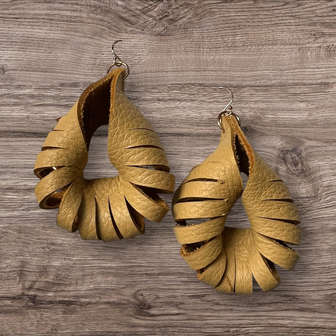 The Sahara Twist Leather Earring Collection