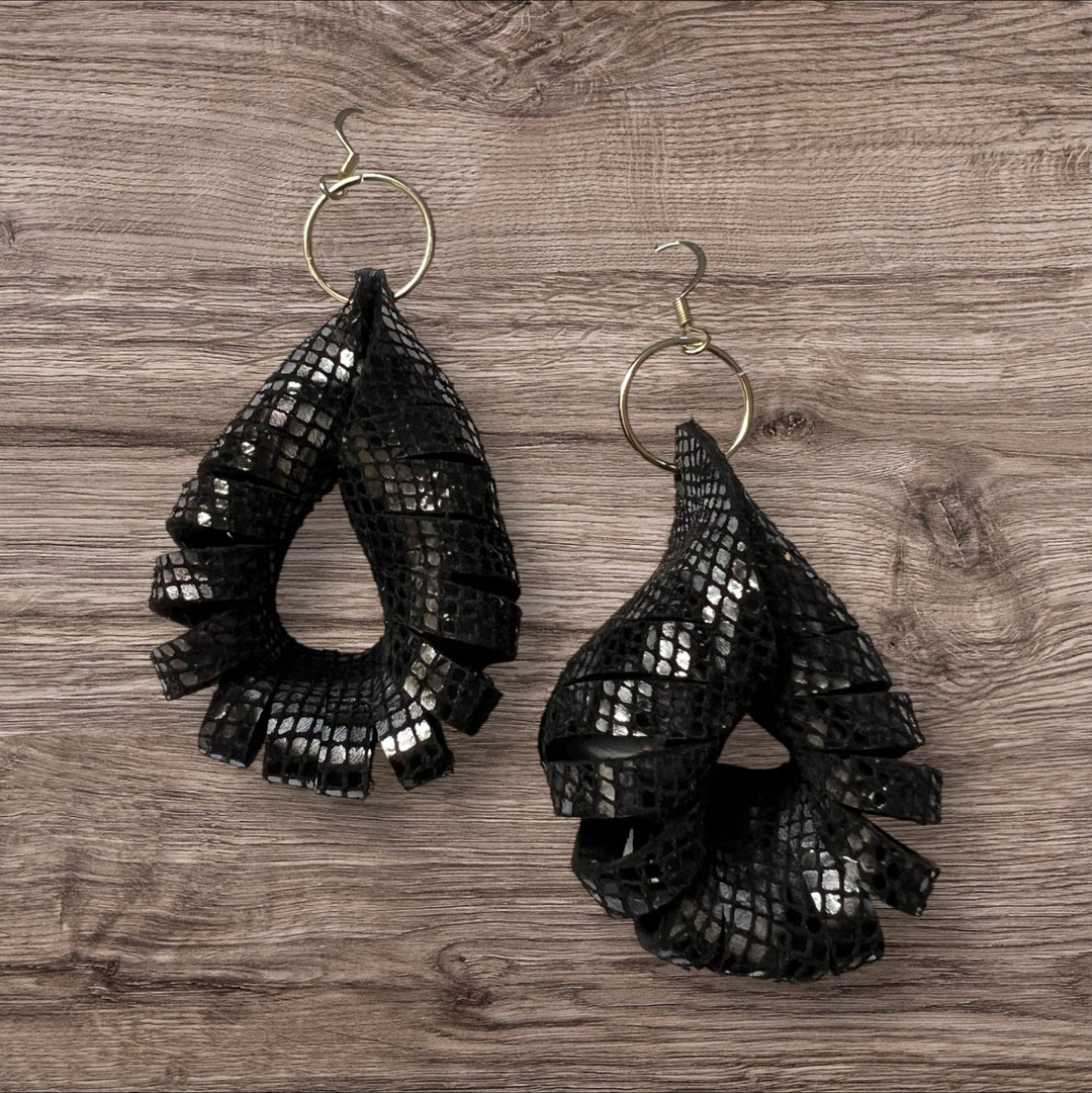 The Sahara Twist Leather Earring Collection