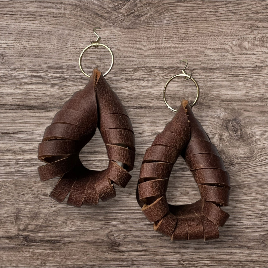The Sahara Twist Leather Earring Collection