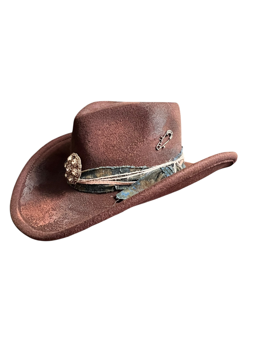 The Rusted Rose Felt Cowboy Boho Hat